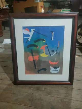 Cuadro lamina abstracto joan miro