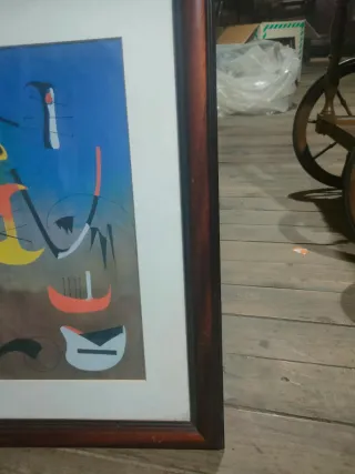 Cuadro lamina abstracto joan miro