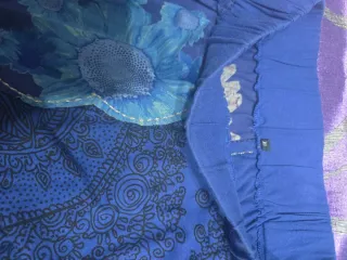 Falda Desigual Azul Talla XL