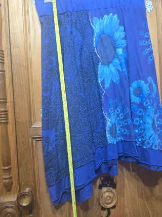 Falda Desigual Azul Talla XL