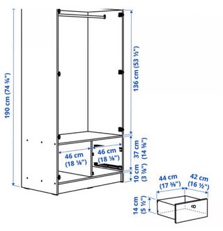 Armario Vilhatten IKEA madera