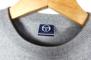 Jersey Sergio Tacchini gris logo bordado Talla L