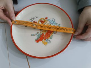 Set 6 Piatti Pizza Ceramica Bordo Rosso