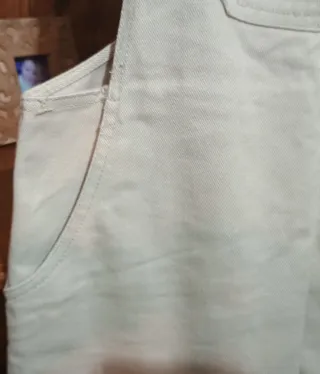 Vestido Peto vaquero Pull&Bear beige Talla XS 34