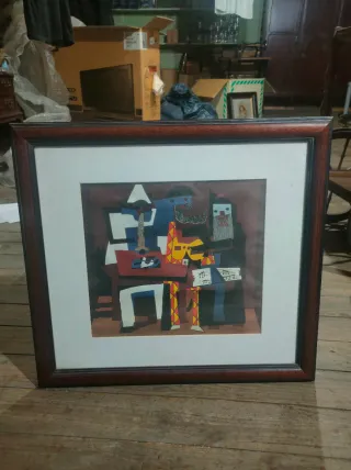 Cuadro lamina Los tres músicos