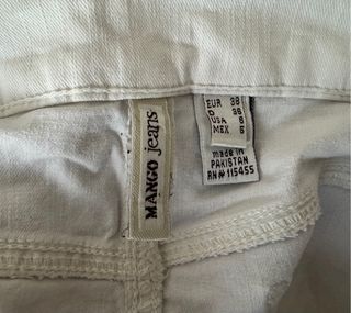 Falda vaquera blanca Mango