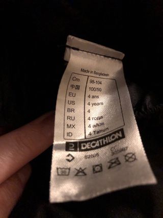 Pantalón de esquí negro Talla 4