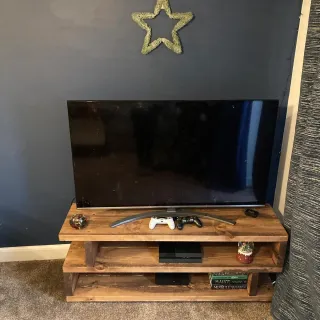 Mueble TV rústico madera maciza