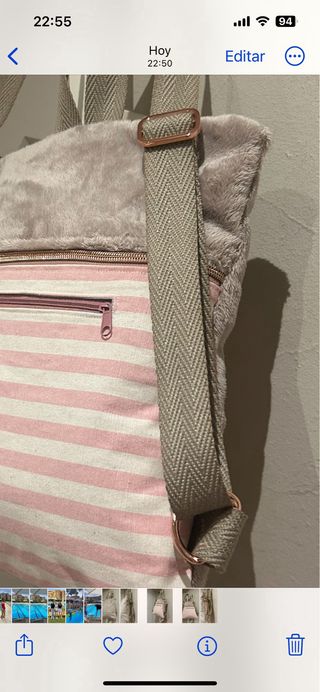 Mochila peluche rosa con estrella