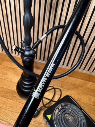 Vaso decorativo e fornello elettrico Flare Nero