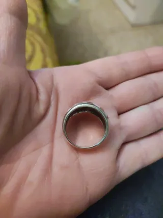 Anillo Plata Ley 925 Corazones Ancho