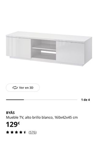 Mueble TV BYAS blanco IKEA