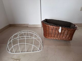 Cesta Mimbre Bicicleta Mascota/Equipaje