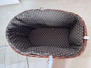 Cesta Mimbre Bicicleta Mascota/Equipaje