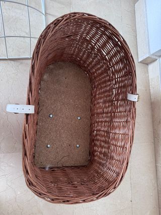 Cesta Mimbre Bicicleta Mascota/Equipaje