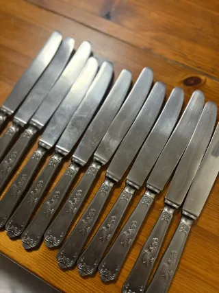 Set de 12 cuchillos de mesa con diseño