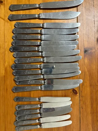 Set de 12 cuchillos de mesa con diseño