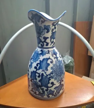 Vaso Porcellana Blu/Bianco 25cm