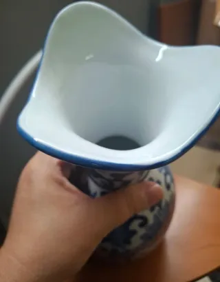 Vaso Porcellana Blu/Bianco 25cm