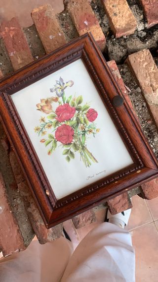 Cuadro Cuelga Llaves Flores