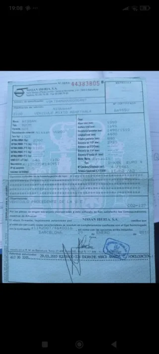 Piezas motor Nissan NV200