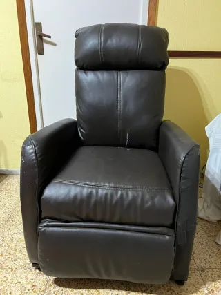 Sillón reclinable eléctrico piel sintética