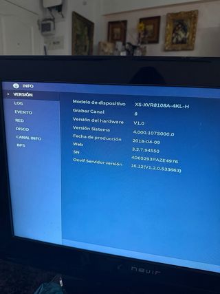 Grabador DVR XS-XVR8108A-4KL-H +disco 3TB