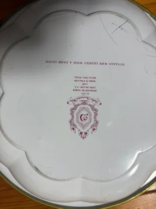 Bandeja decorativa metal floral