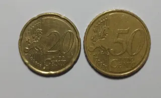 Coppia monete 20-50 cent Cipro 2008