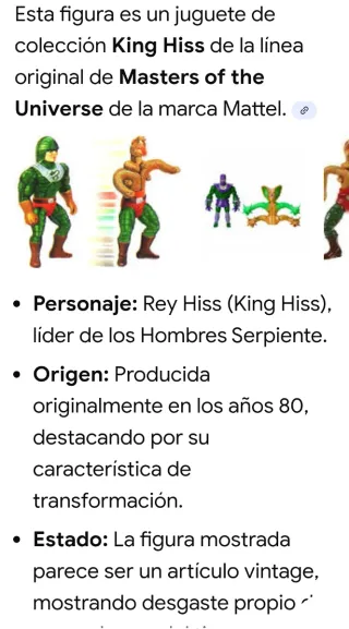 Másters Of the universe. King Hiss . De 1985.