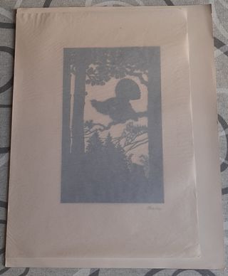 Silhouette in carta con Gallo cedrone