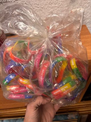 Braccialetti in gomma arcobaleno