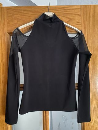 Blusa de fiesta con transparencias,talla 38. Nueva