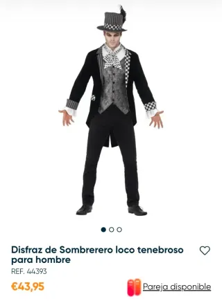 Disfraz Sombrerero Loco Tenebroso Hombre