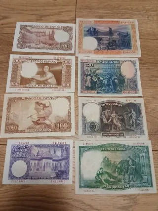27 Billetes Españoles Antiguos