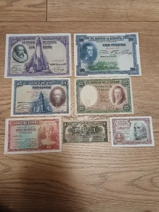 27 Billetes Españoles Antiguos