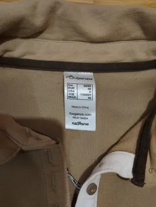 Polo manda larga equitación fouganza talla s beige