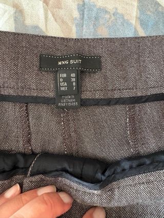 Traje de pantalón gris mujer