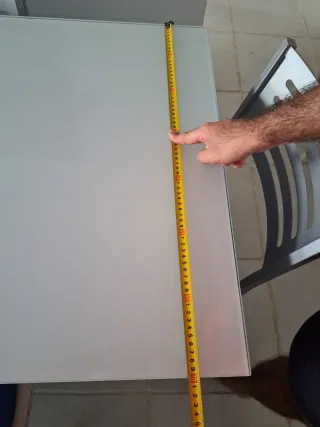 Mesa extensible vidrio y metal