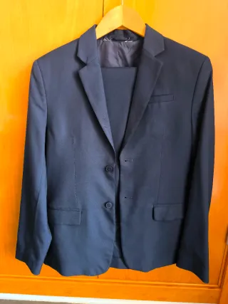 Traje de chaqueta infantil azul marino