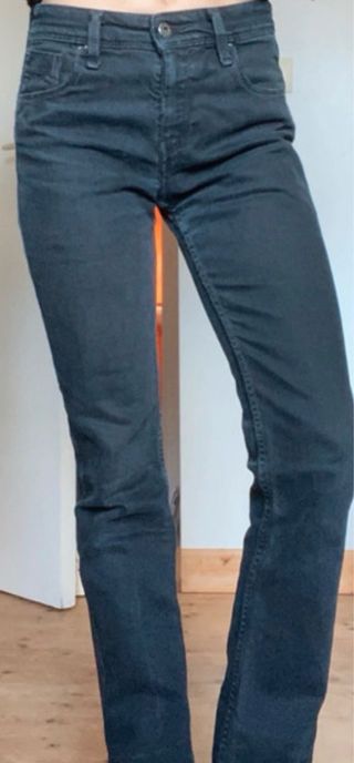 Levi's 627 Mujer Vaqueros Negros Straight Fit