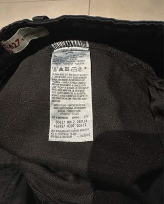 Levi's 627 Mujer Vaqueros Negros Straight Fit