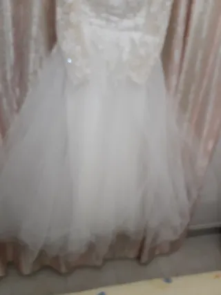 Elegante Vestido Novia Pedrería