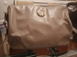 Bolso Armani Jeans Piel Serpiente Beige
