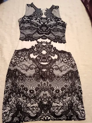 Vestido tela fina 3D