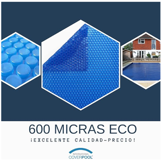Manta Térmica Piscina 8x4+Enrollador Acero Inox.