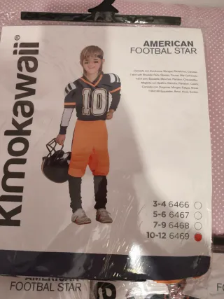 Disfraz Estrella de Fútbol Americano Rinokawaii