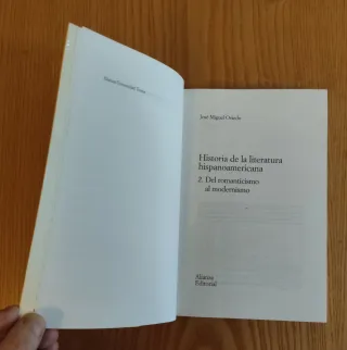 HISTORIA DE LA LITERATURA HISPANOAMERICANA