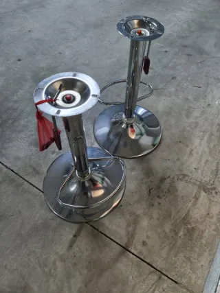 2 Bases de taburete de cocina cromadas