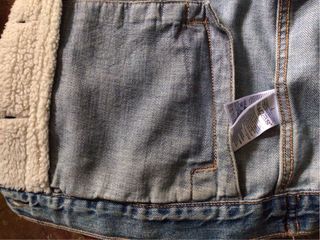 Gap Giubbotto Jeans Pellicciotto Tg L